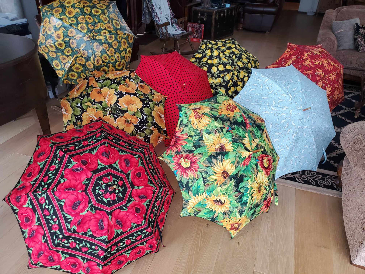 Umbrella Joan is leading umbrellamaking classes this Spring.