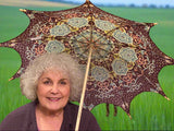 Georgia Parasol, 35-inch Frame, wood shaft, ten ribs, ten gold-tone rib tips