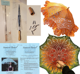 Summerset Parasol, 35-inch Frame, 8 ribs, silvertone rib tips