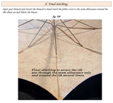 Georgia Parasol Pattern, for our 35-inch 10-rib Georgia Parasol frame
