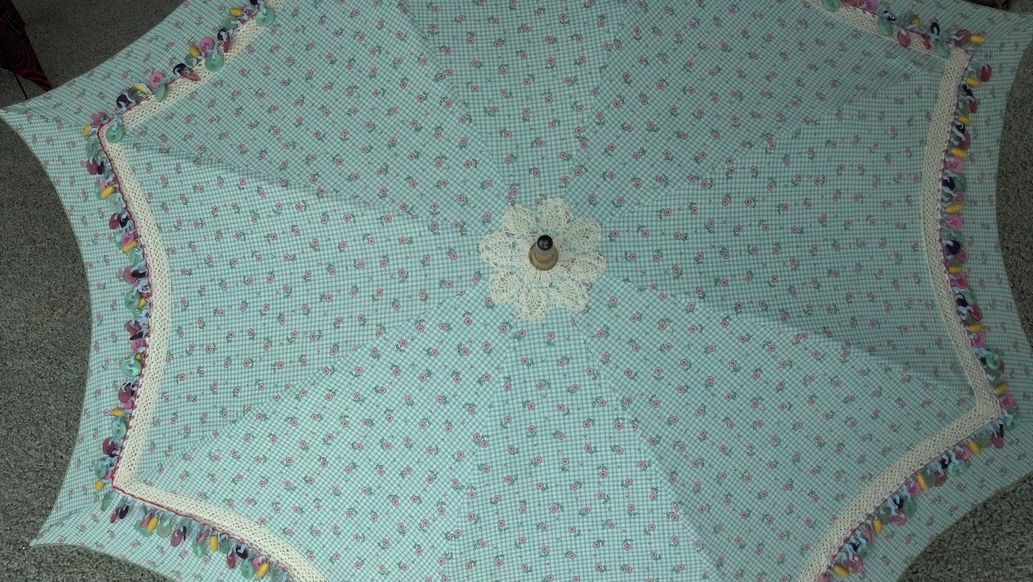 lace patio umbrella Fashion accessory umbrella, with lace & buttons, on simple all-over fa – Umbrella Joan